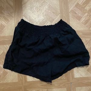 Black flowy summer shorts